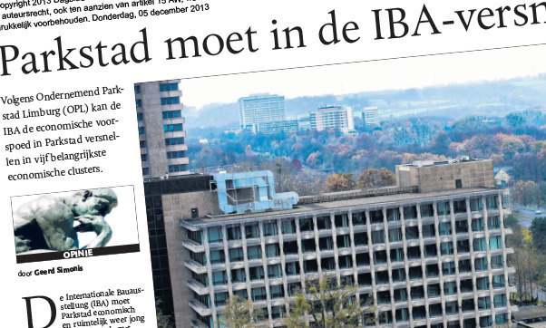 Publicatie: 'Parkstad moet in IBA versnelling'